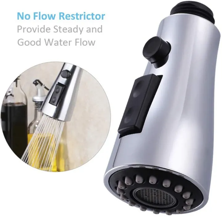 Kitchen Sink Pull Down Faucet Spray Head Nozzle Pull Out Hose Sprayer
