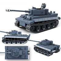 รถถังแทร็กสงคราม Tiger I รถถังหนัก Panzerkampfwagen VI ausf. E Building Blocks World War figures bricks Model Toys gifts