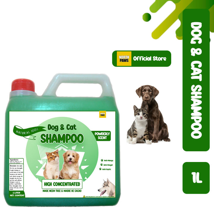 1 Liter Dog & Cat Shampoo made Neem tree & Madre de cacao (Powderly ...