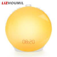 LIZHOUMIL นาฬิกาปลุกยามพระอาทิตย์ขึ้นไฟ Led 14โหมดชาร์จได้16ล้านสีไฟกลางคืนสร้างบรรยากาศจอแสดงผลแอลอีดีโคมไปตั้งโต๊ะ