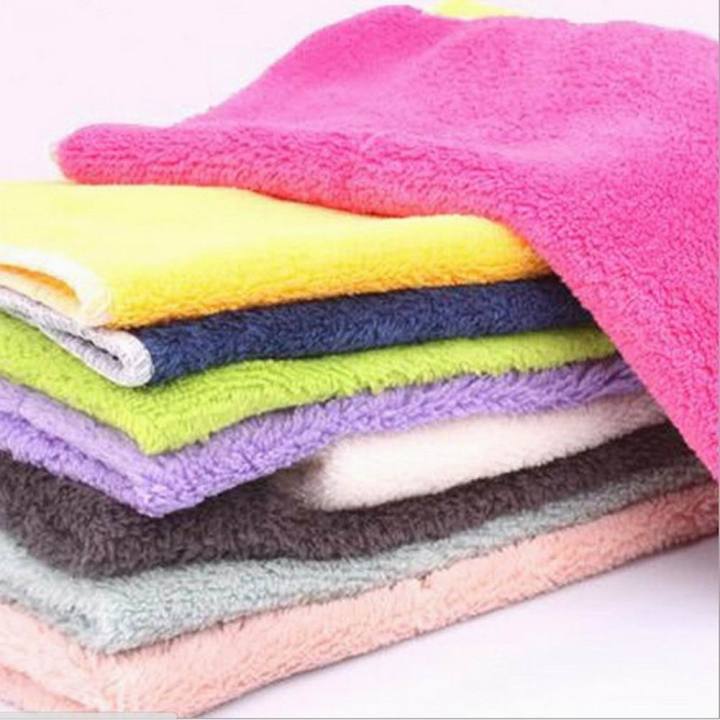 rebrol-จัดส่งฟรี-ผ้าเช็ดจานไฟเบอร์ผ้าเช็ดจานผ้าเช็ดจานผ้าเช็ดทำความสะอาดผ้าเช็ดมือ-สีสุ่ม