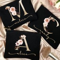 【CC】 Personalized Custom Initial Name Makeup  Make Up Bridal Shower Canvas Toiletry Organizer Bridesmaid