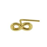 9K Gold L-Shaped Infinity Nose Stud เครื่องประดับ ทองแท้ จิวจมูก แกนจมูก Infinity รูปตัว Lทองแท้ 9K