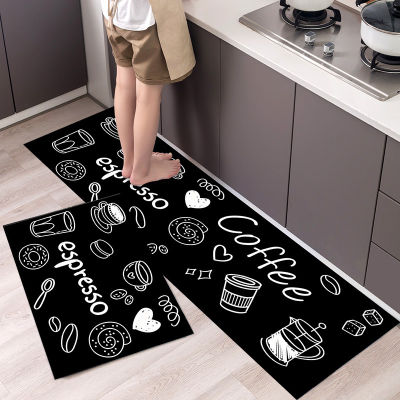 Fashionable Simple Nordic StyleWaterproof Kitchen Floor Mat Household Carpet Long Strip Door Mat Modern Home Decor