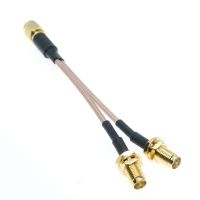 RPSMA Male to 2X RP SMA Female Y type Splitter Combiner jumper Pigtail RF Coaxial Cable