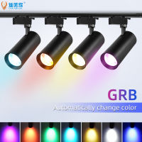 ไฟ LED ติดตามไฟสปอตไลท์ RGB ไฟสปอตไลท์ 20W ไฟติดตาม 220V โคมไฟเพดาน ไฟสปอตไลท์สำหรับใช้ในบ้าน รับประกัน 1. ปี