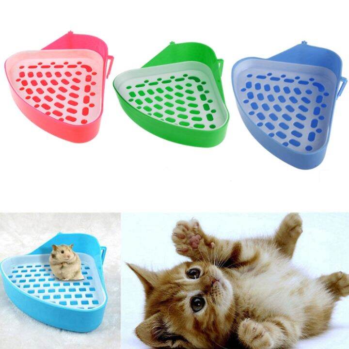 Rabbit Small Animal Pee Toilet Potty Bowl Corner Clean Litter Trays Hot
