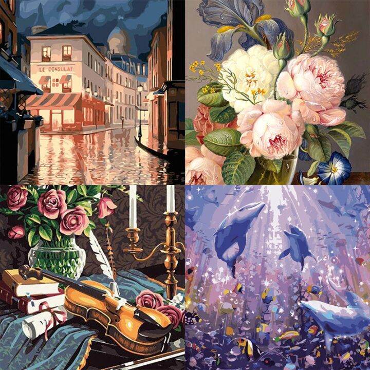 Canvas Paint By Number Kit Digital Oil Painting DIY 40 x 50 Seri I