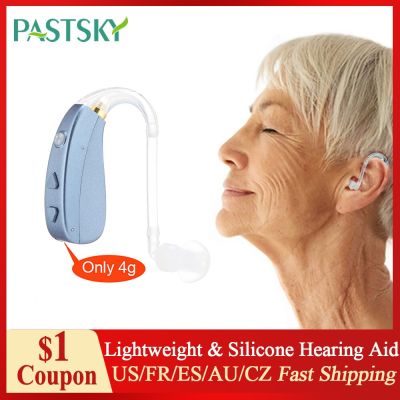 ZZOOI 4g Digital Hearing Aid Silicone Mini Sound Amplifier BTE Wireless Ear Aids for Elderly Mild  Moderate to Severe Hearing Loss