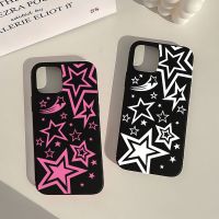 Super Star Pattern Phone Case For iPhone 14 Pro MAX 13 12 Mini 11 XS XR 7 X 8 Plus High Quality Black Soft Silicone Cover Shell Phone Cases