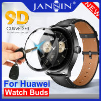 สำหรับ ฟิล์ม Huawei Watch Buds อุปกรณ์สวมใส่ ฟิล์มกลม huawei buds ขอบสีดำ ฟิล์มเต็มจอ ลงขอบโค้ง ป้องกัน หน้าจอ