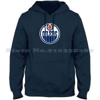 《Qinghe Yi Fang》 Edmonton - Logo เสื้อแขนยาวมีฮู้ด Oilers