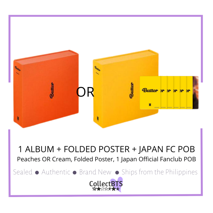 BTS Butter Album CHOOSE VERSION with JAPAN OFFICIAL FAN CLUB PRE ORDER