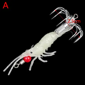 4PCS/Bag 6cm 3g Luminous Simulation Shrimp Soft Bait Artificial