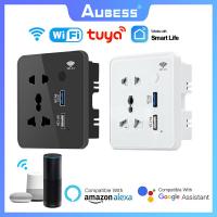 Wifi Smart Plug US EU UK Universal Plug USB Charging Socket Timing Electrical Sockets Tuya Smart Life App Via Google Home Alexa Ratchets Sockets