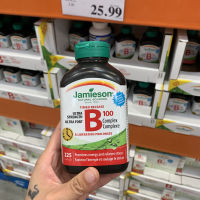 สต็อกแคนาดา Jamieson Health B100 Compound Vitamin B Clan Compound Tablets Release Slow 225 Capsules