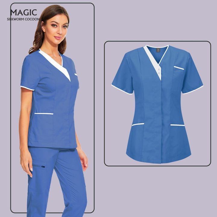 Pet Grooming Institutions Sets Beauty Salon Clothes Scrubs Clothes High  Quality Spa Uniforms Fashion V-Neck