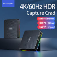 MICHENSEN 4K HDR Video Capture Card USB 3.0 Card Capture 4K60fps 1080P 60Hz 120FPS 240FPS Audio Video Capture Card HDMI to USB 3.0 Acquisition Card HDMI Converter for PS5 PS4 Camera Game/Video Live Stream