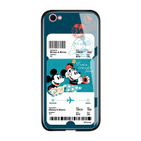 UCUC เคสโทรศัพท์เคสสำหรับVIVO V5 V5 Lite V5S Y67 1609ปลอก Creative การ์ตูนเที่ยวบินตั๋ว Minnie Mouse โดนัลด์เดซี่เป็ด Glossy กระจกเทมเปอร์ฝาหลังปลอก