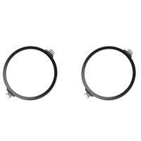 2X Universal Black 5.75 Inch Aluminum Round Headlight Housing Headlamp Trim Ring Mount Bracket Motorcycles