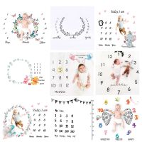 Cartoon Play Mat Infant Portray Baby Milestone Photo Props Background Blankets Backdrop Cloth Room Decor Accessories