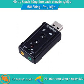 [USB ra Sound] Thiết bị chuyển đổi từ cổng usb ra card âm thanh 7.1 kết nối cổng USB ra 2 jack audio và mic có nút điều chỉnh âm lượng