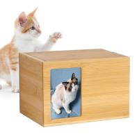 dyhewa Pet Photo Cremation Urn Wooden Funeral Cremation Urns With Photo Frame Dog Urn For Ashes Pet Urns Wood Boxes Pet Urns Dog Urn