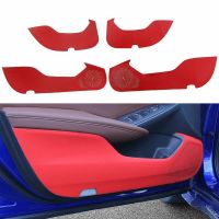 For Honda Accord 2018 Anti Kick Pad Car Door Protector Trim Film Shell Leather Red