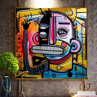 High quality Graffiti Street Art Joachim Abstract Colorful Oil Painting on Canvas Poster and Prints Cuadros Wall Art Picture for Living Room