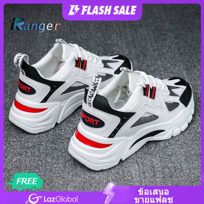 Ranger Store 【Free Shipping】รองเท้ากีฬารองเท้าบุรุษผู้ชายระบายอากาศอินเทรนด์รองเท้าใหม่รองเท้าผ้าใบสไตล์เกาหลีเทรนด์นักเรียนรองเท้าบุรุษรองเ  รองเท้าผู้ช