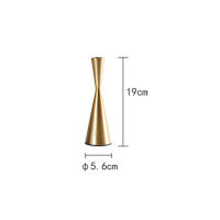 Gold Candle Holder Wrought Metal Lighting Candlestick for Home Living Room Bedroom Porch Tea Table Ornament Decor