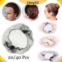 CHONGXI 20/40 Pcs แฟชั่นผู้หญิง เครื่องมือจัดแต่งทรงผม ขอบยางยืด ขนมปังหน้าปก ตาข่ายวิกผมตาข่าย บัลเล่ต์ Snood ตาข่ายคลุมผมที่มองไม่เห็น