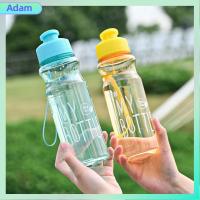 ADAM 650ML การเดินทางการเดินทาง โปร่งใสโปร่งใส หลายสี ขวดน้ำน้ำ จุได้มาก พลาสติกทำจากพลาสติก ถ้วยน้ำน้ำ