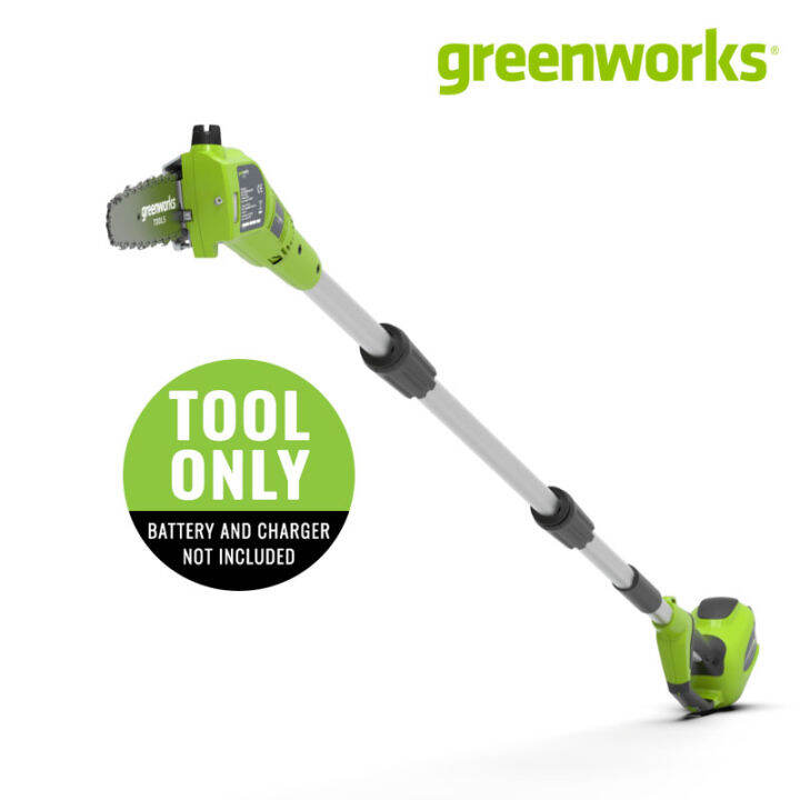 Greenworks เครื่องตัดแต่งกิ่งฯ ไร้สาย 8 นิ้ว 40V (เฉพาะตัวเครื่อง) ไม่