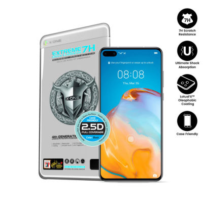 Huawei P40 X-One ครอบคลุม Extreme Shock Eliminator 7H ( 4th Generation) Clear Screen Protector