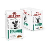 อาหารแมวน้ำหนักเกินหิวง่าย แบบเปียก / Royal Canin Satiety Support Cat Pouch  85 G. (จำนวน 12 ซอง)