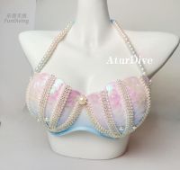 [COD] shell pearl bikini swimsuit split mermaid sequins show Bar with big fishtail aquarium ssi class