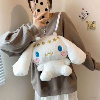 TOP☆Yb2 กระเป๋าเป้สะพายหลัง ผ้ากํามะหยี่ขนนิ่ม ลายการ์ตูน Cinnamoroll Melody Kuromi Stitch Alien Sullivan Pikachu Totoro สําหรับเด็กผู้หญิง