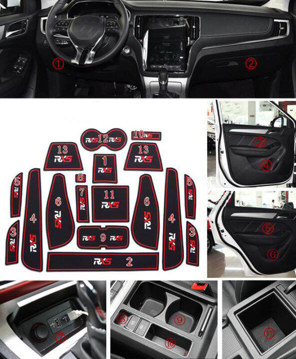 รถ-anti-dirty-pad-ประตู-groove-gate-slot-ถ้วย-armrest-storage-pad-anti-slip-mat-สำหรับ-roewe-rx5