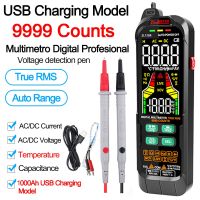 ZZOOI USB Multimeter Digital Profesional AC DC Current Voltage Detector Pen Auto Range Temp Capacitance T- RMS Multimetro Digital Test