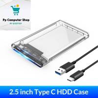 Transparent 2.5 inch HDD SSD Case Sata to USB 3.1 Type C Adapter Free 5 Gbps Box Hard Drive Enclosure Support 2TB UASP