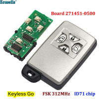 Oibwye สมาร์ท Keyless Go กุญแจรีโมท4ปุ่ม FSK 312MHz ชิป ID71สำหรับ Toyota Alphard Estima Vellfire Board 271451-0500 Uncut