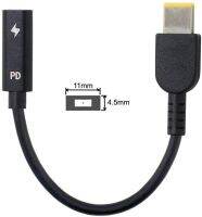 สายชาร์จ PD Type C USB-C อินพุตสำหรับแล็ปท็อปขนาด18-20V (11.0X4.5มม. สำหรับ ThinkPad)