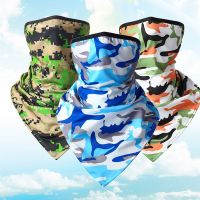 ✤ Neck Gaiters Digital Printed Windproof Thin Wrap Scarf Unisex Men Women Face Scarf Bandana Ear Loops Face Balaclava