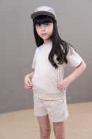 QueenCows Kids ชุดเซ็ตเสื้อแขนสั้น Gris JS (Cream)