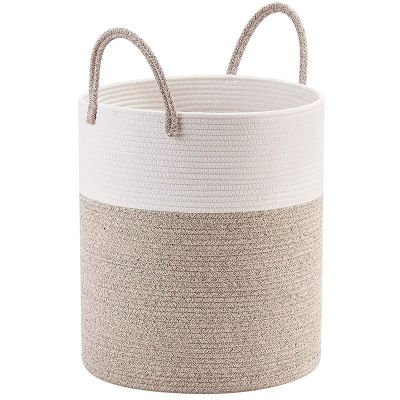 Woven Clothes Basket Knitted Wardrobe Storage Basket Clothes Basket Cotton Rope Foldable