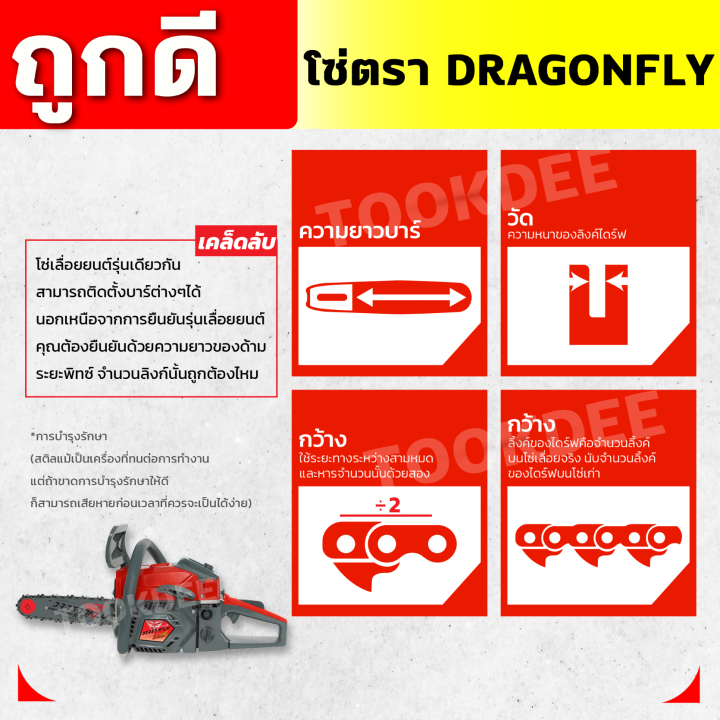 โซ่เลื่อยยนต์-11-5-22-นิ้ว-ตราdragonfly-21ฟัน