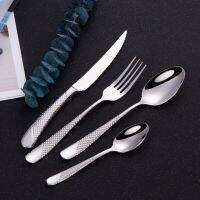 Silver Tableware Stainless Steel Cutlery Set Forks Knives Spoons Kitchen Dinner Set Fork Spoon Knife Gold Dinnerware Set 16 Pcs