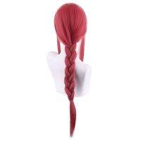 Cosplay Makima Anime Chainsaw Man Costumes Props Women Long Braided Straight Synthetic Hair Halloween Role Play Wigs + Wig Cap