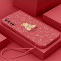 เคส A91 OPPO OPPO Reno F15 OPPO เคสนิ่มใส่โทรศัพท์3 4G ซิลิโคนเหลวป้องกันเคสกันกระแทกมือถือเรียบเนียนฝาครอบลายการ์ตูนน่ารักพร้อมสายคล้อง